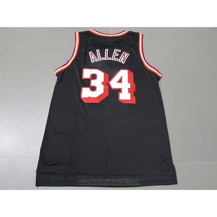 Camiseta Miami Heat Ray Allen #34 Mitchell & Ness 2012-13 Negro